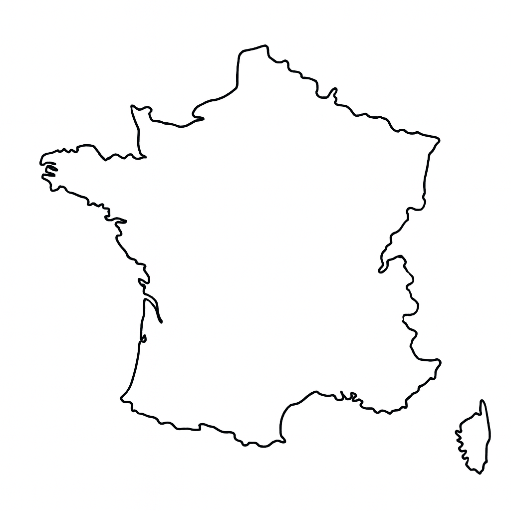 Carte de France noir